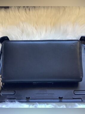 GUCCI Black Leather Sheriline Zippy/GENDERLESS